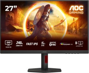 Alternative view of Monitor AOC Q27G4ZR 68,58 cm (27") WQHD 1 ms - Na zalogi