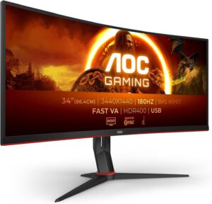 36 cm (34″) UWQHD 1 ms