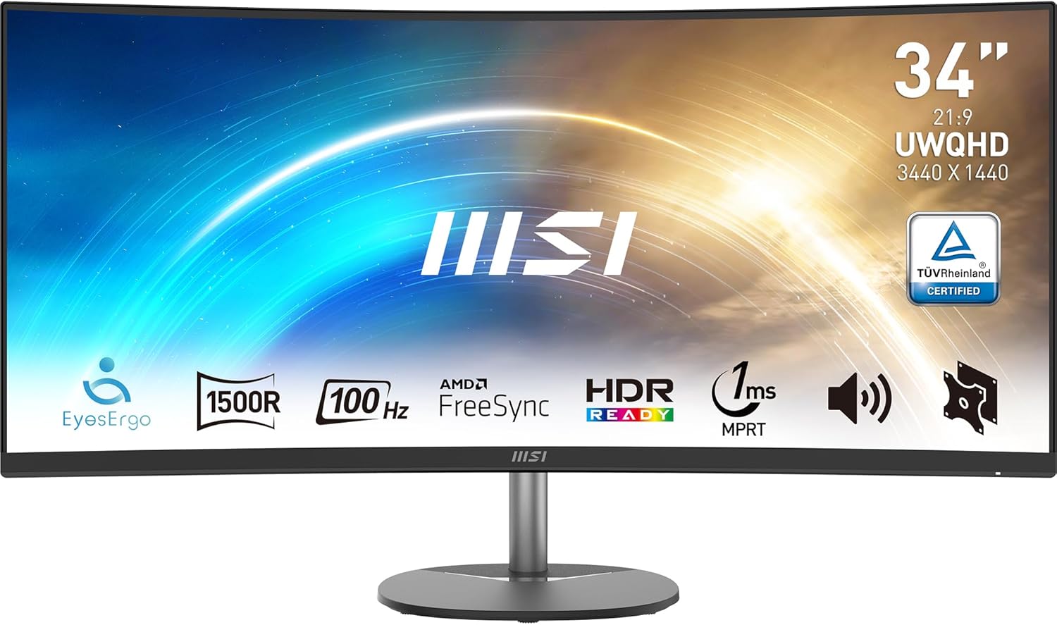 36 cm (34″) UWQHD 4 ms