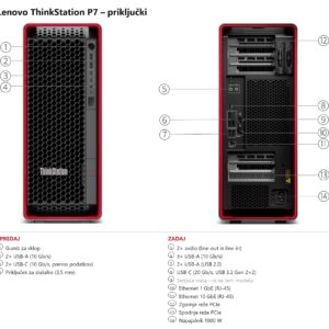 Alternative view of Računalnik Lenovo ThinkStation P7 w7-3565X / Xeon / RAM 128 GB / 1TB SSD - Na zalogi